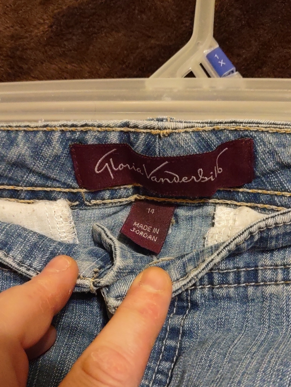 Gloria Vanderbilt Denim Capris Size 14 - Picture 4 of 5